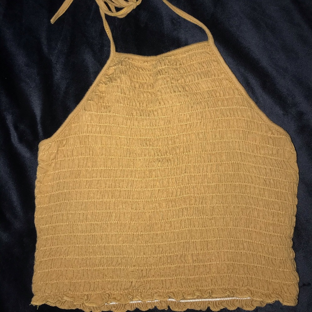 Mustard yellow halter top